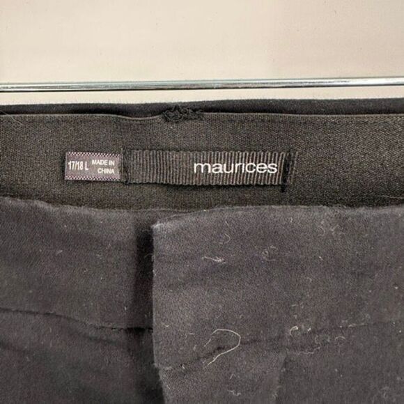 Maurices Women's Mid-Rise Flat Front Smart Long Ankle Pants Black Size 17/18 NWT - Picture 4 of 13